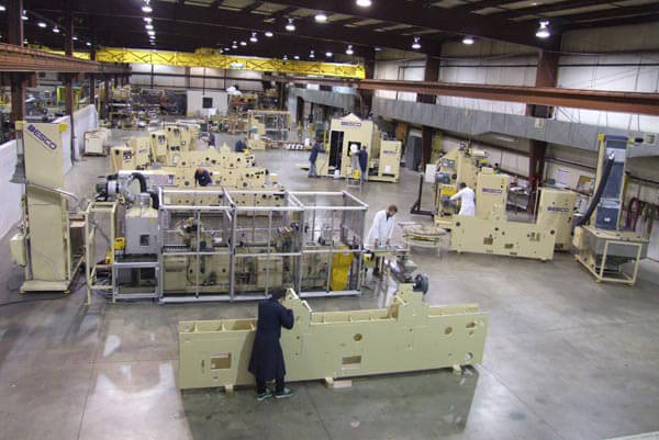 Machine assembly floor at Desco Machine Company